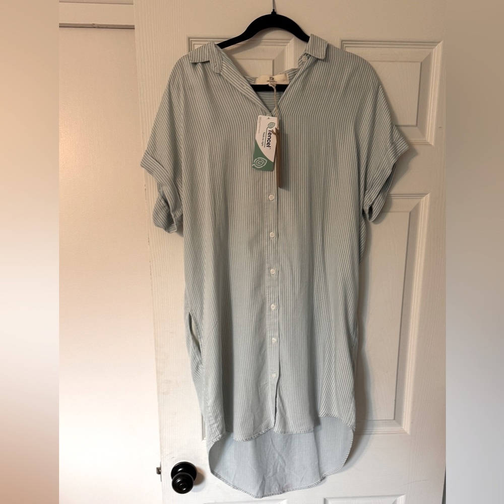 Light blue pin stripe dress SZ M